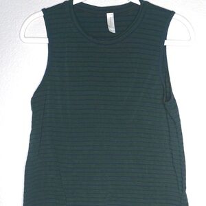 Maison du Soir Jasper Tank in Green/Blue Stripes - Size medium